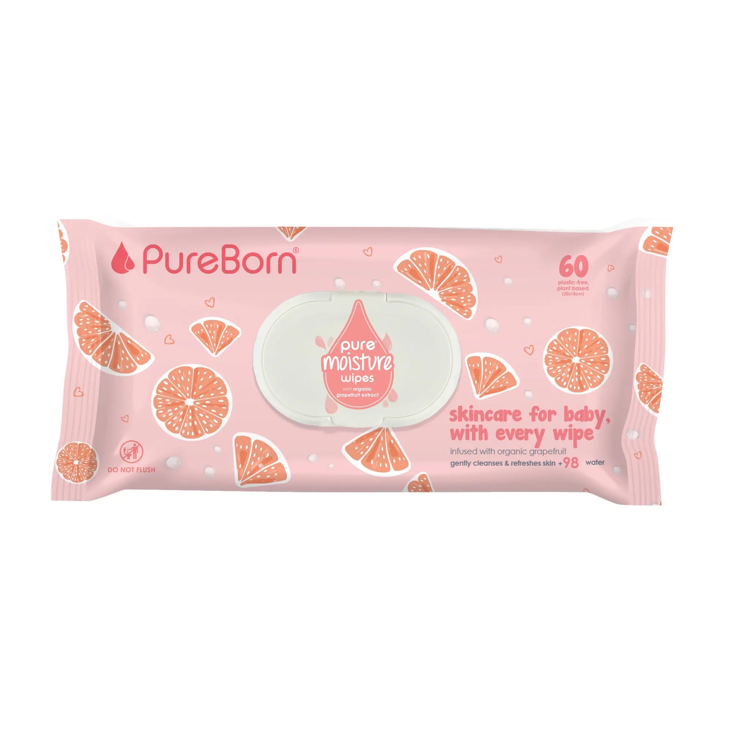 PureBorn Wipes Grapefruit