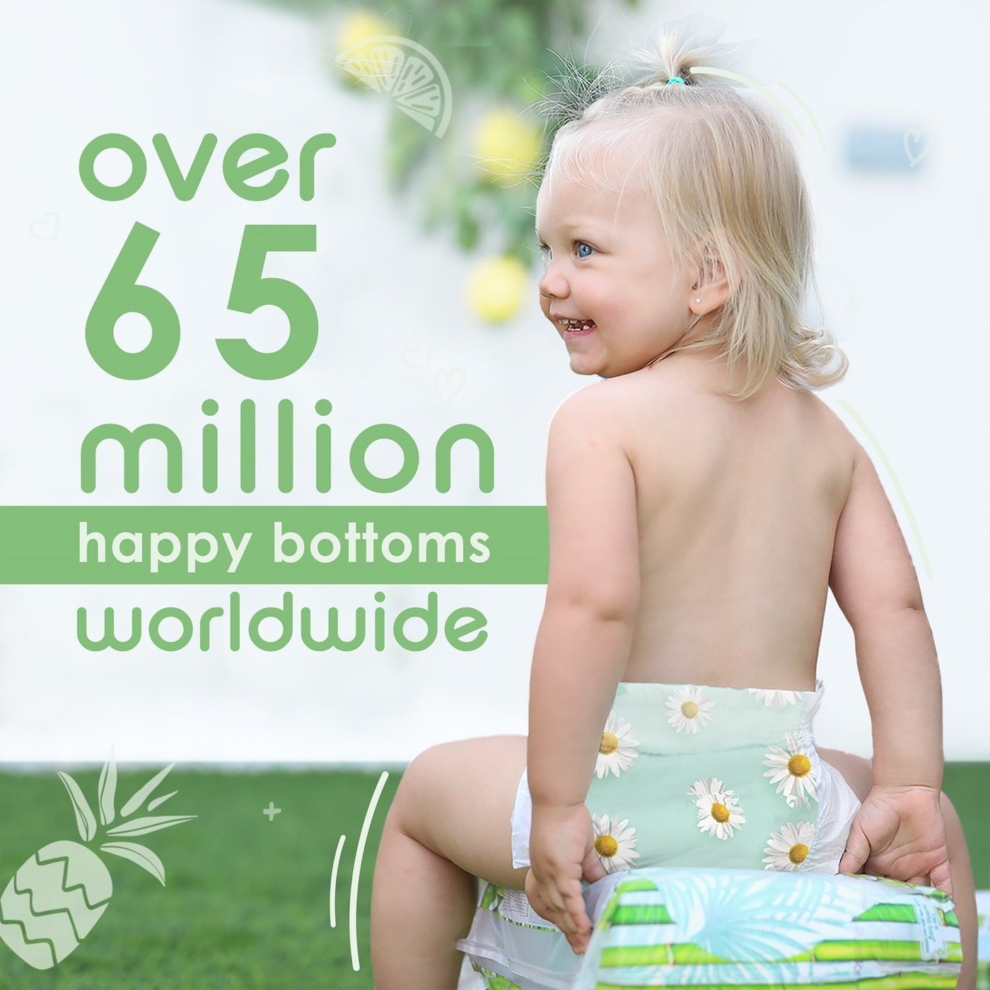 6 Organic Bamboo Nappies Subscription