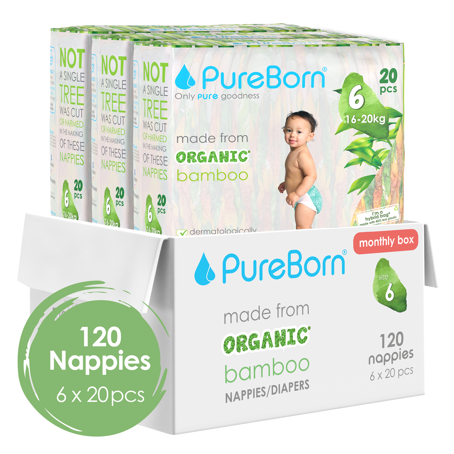 Monthly Nappy Bundle - 6 Single Packs
