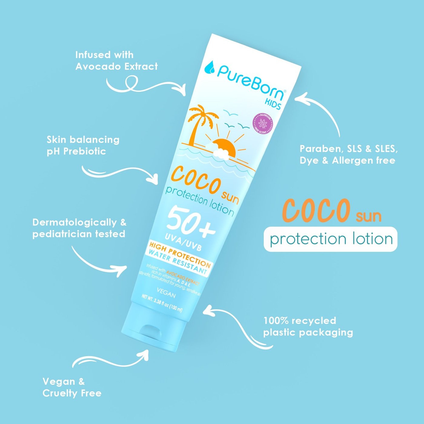 Coco Sun Protection Lotion SPF50+