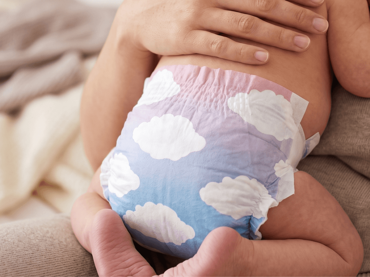 PureBorn organic bamboo nappy against soft bamboo fabric