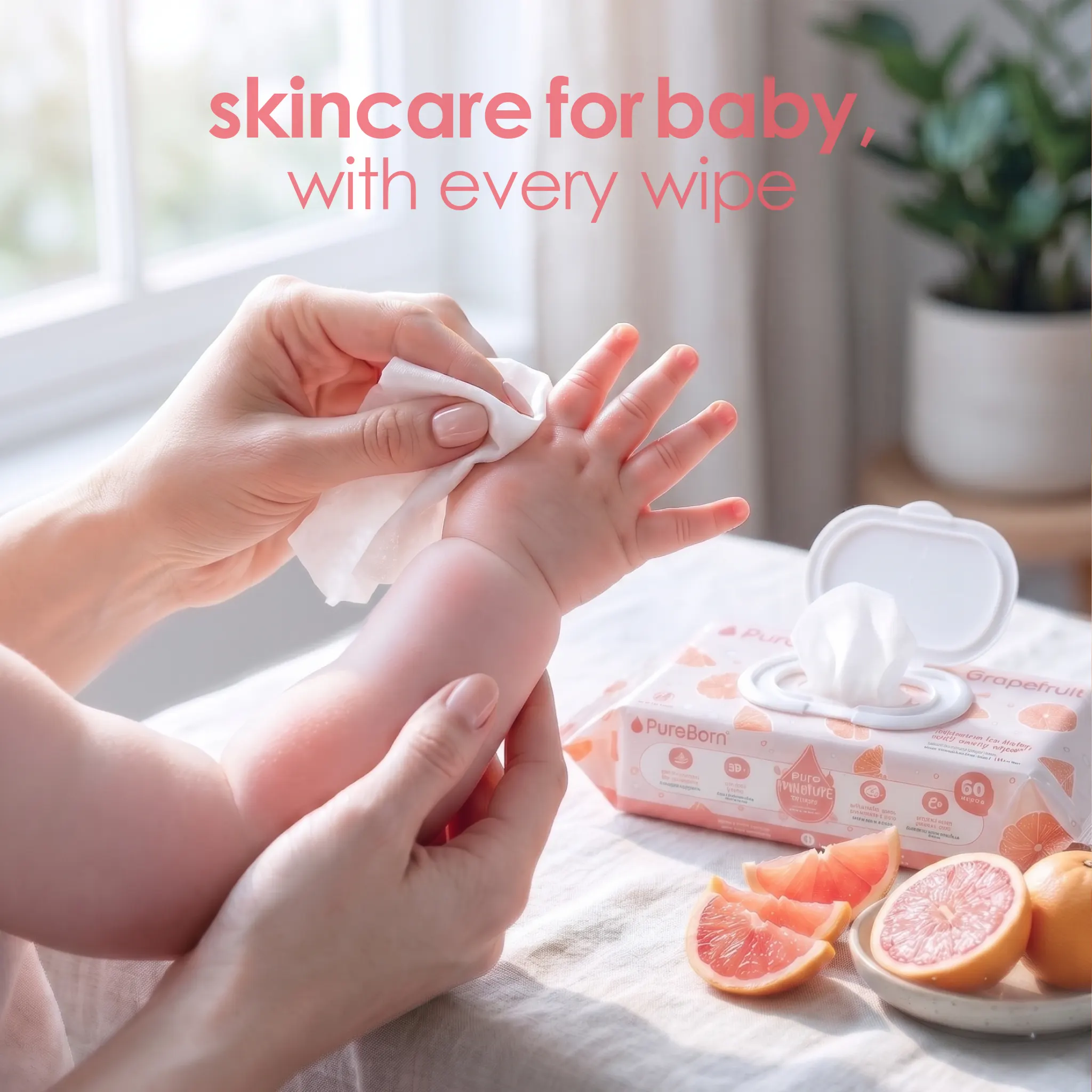 Grapefruit wipes for a lighter clean