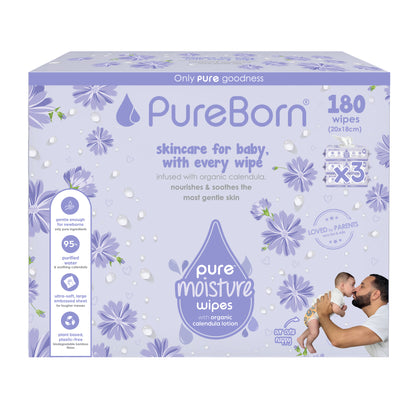 Pure Moisture Wipes With Organic Calendula Lotion