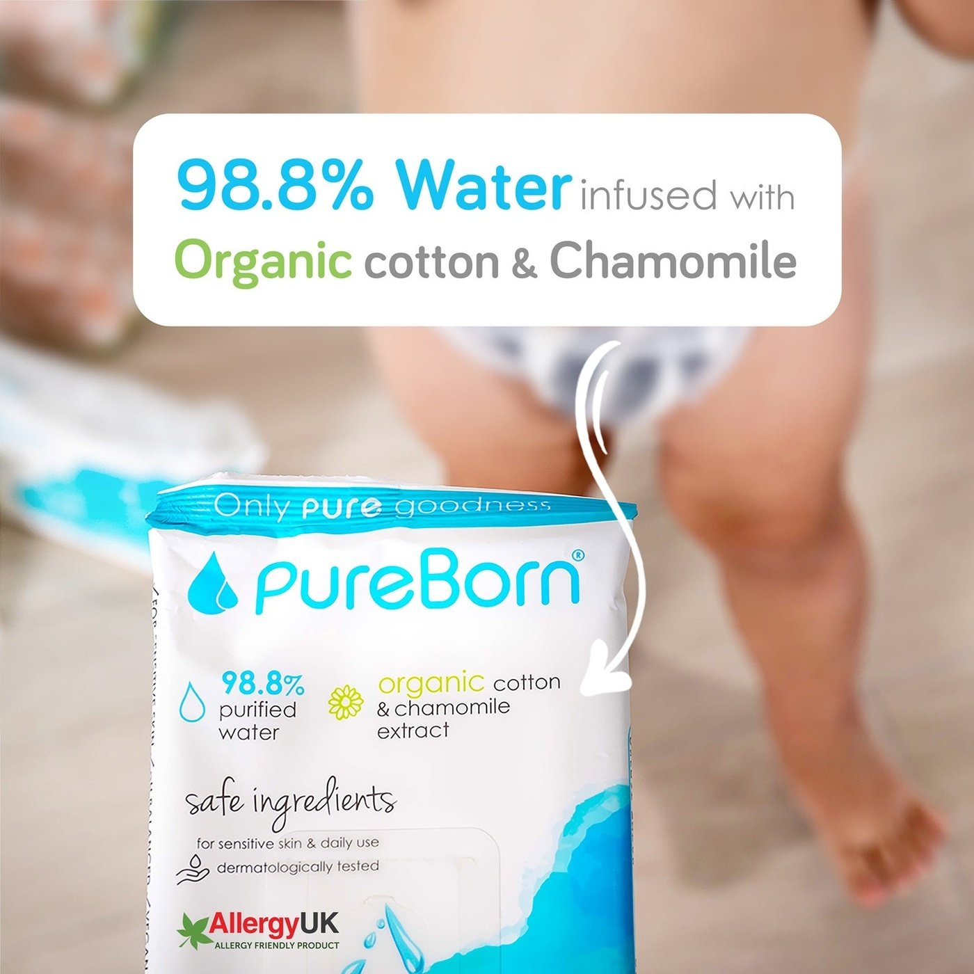 PureBorn Wipes Chamomile