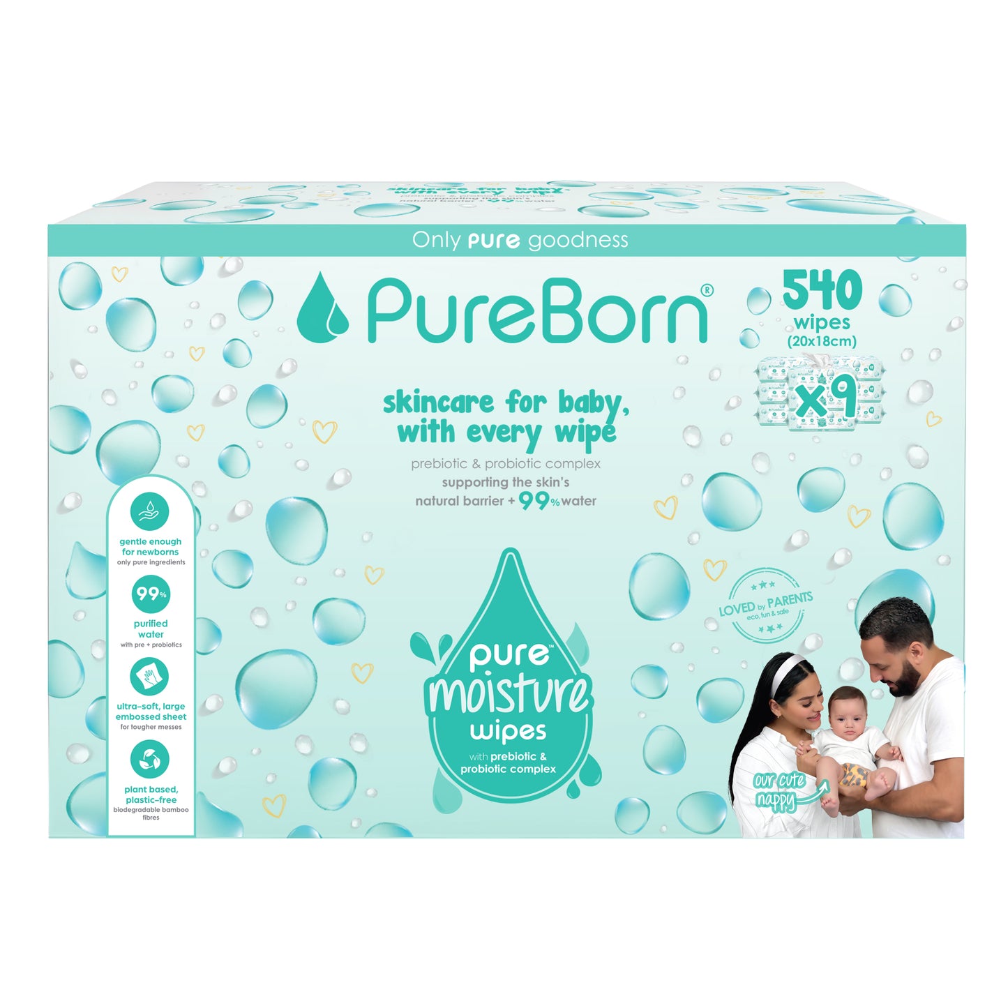 Pure Moisture Wipes with Prebiotic & Probiotic Complex
