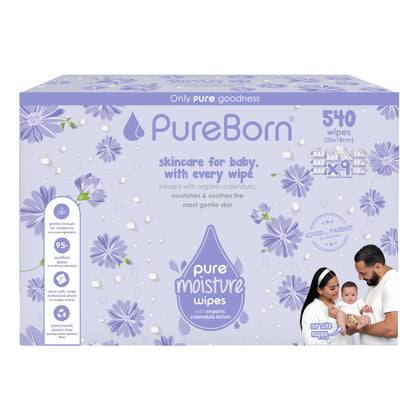 Pure Moisture Wipes With Organic Calendula Lotion