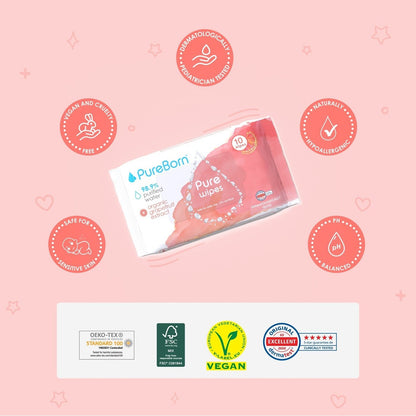 PureBorn Wipes Grapefruit