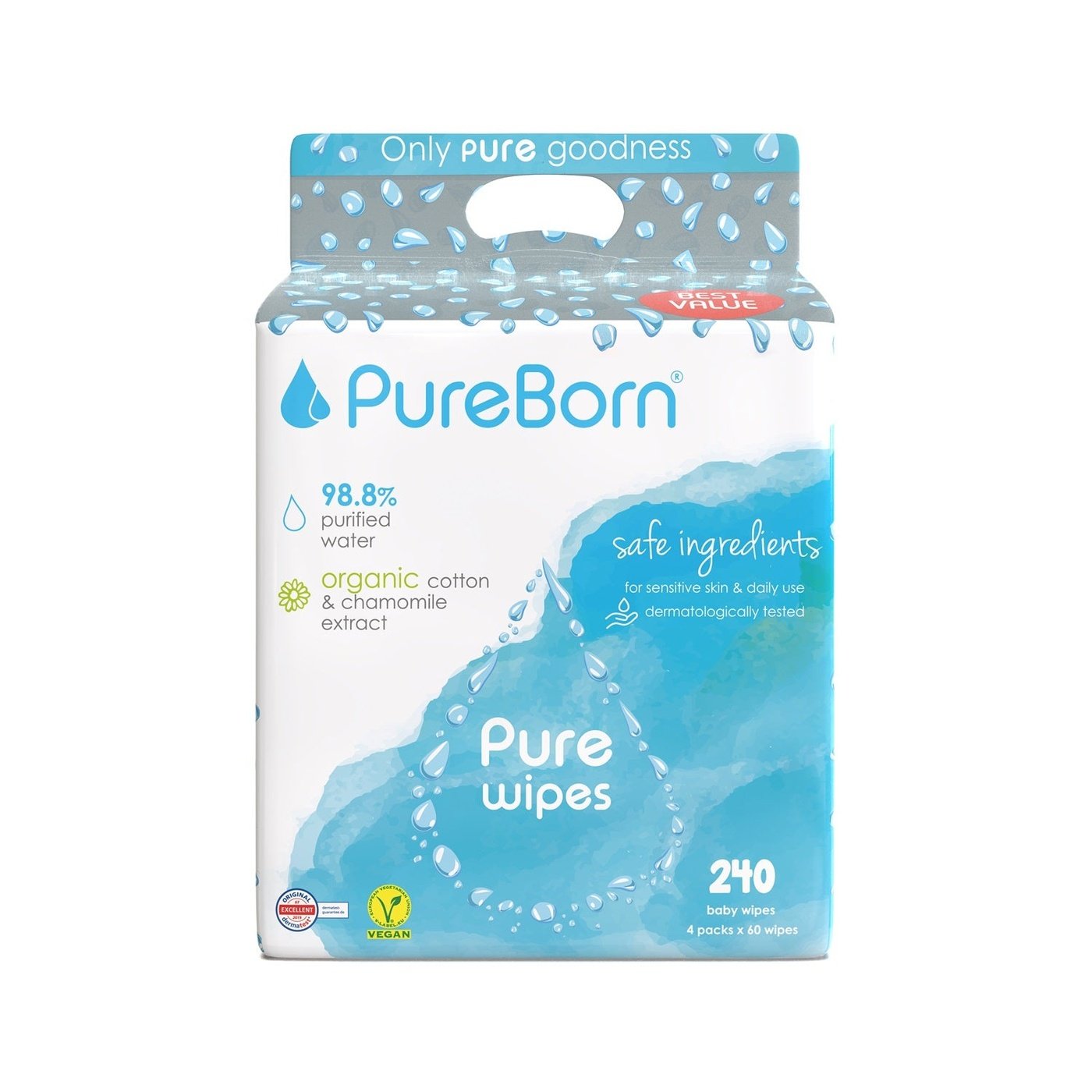 PureBorn Wipes Kamomill