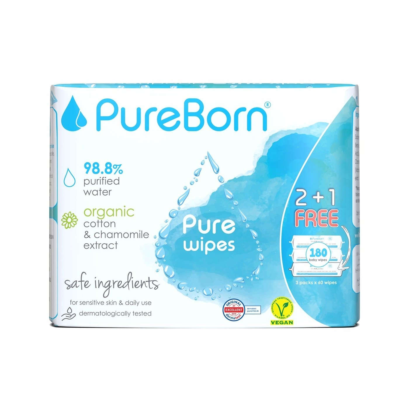 PureBorn Wipes Kamomill