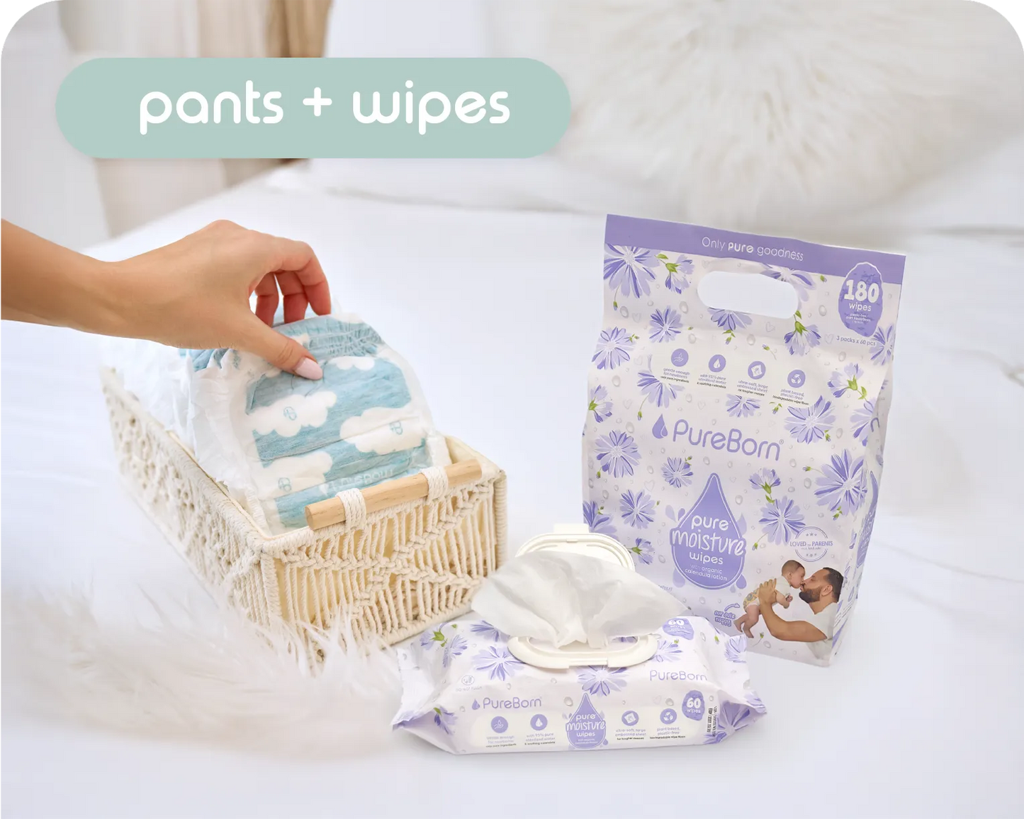 4 packs Pants + 4 packs of Wipes